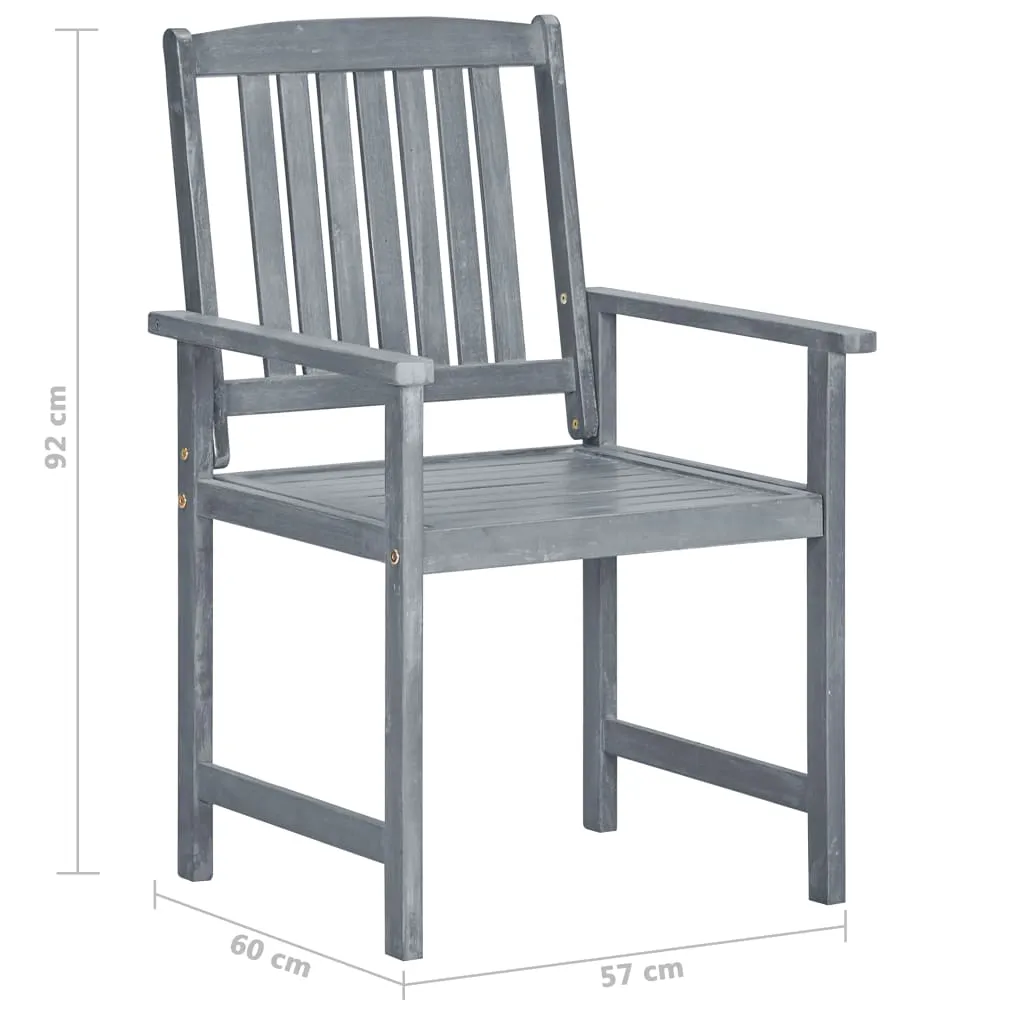 Patio Chairs Outdoor Dining Chair for Deck Garden Solid Wood Acacia