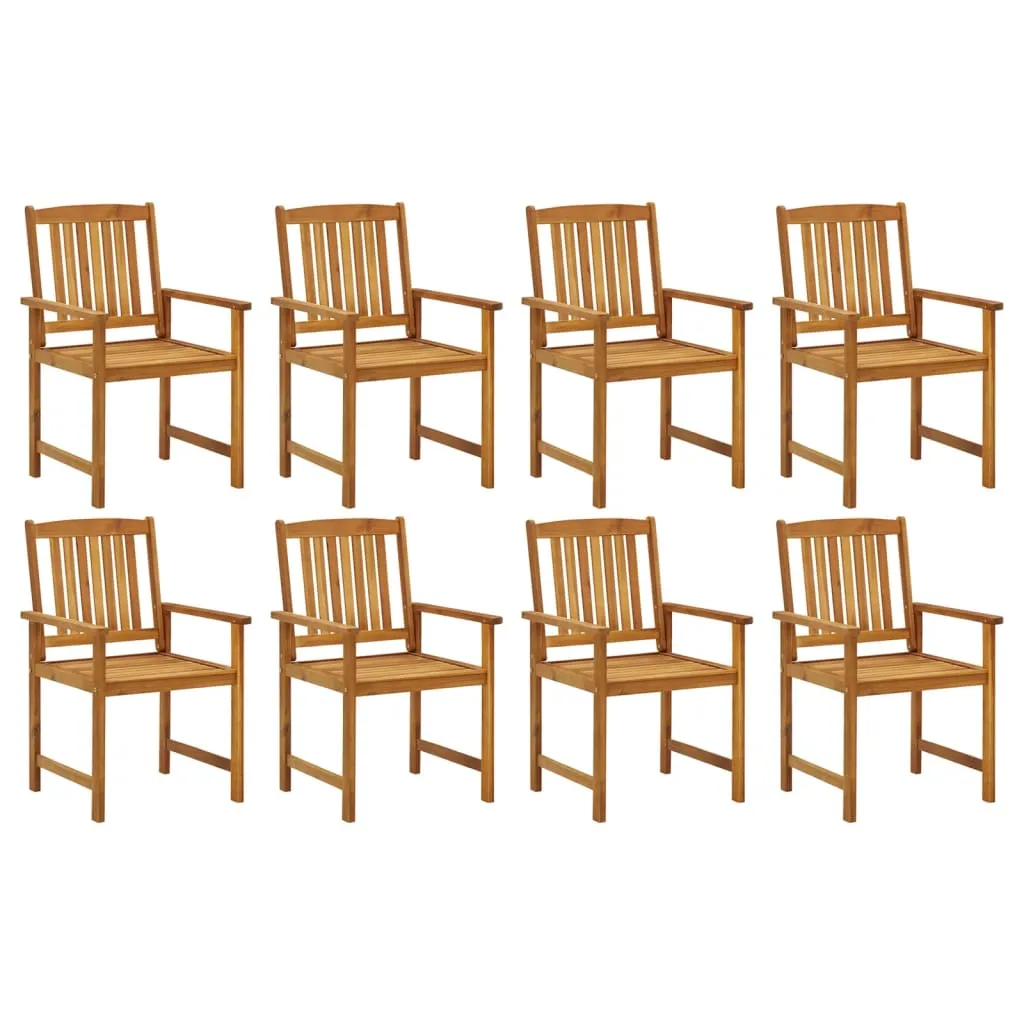 Patio Chairs Outdoor Dining Chair for Deck Garden Solid Wood Acacia