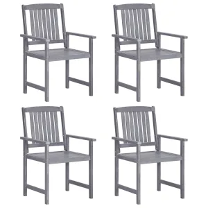 Patio Chairs Outdoor Dining Chair for Deck Garden Solid Wood Acacia