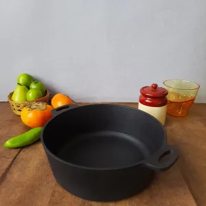 Pre Seasoned Cast Iron Cooking Pot | 2.1 litres, 1.8 kg