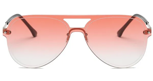 Rimless Aviator Sunglasses (With Colored Lenses)