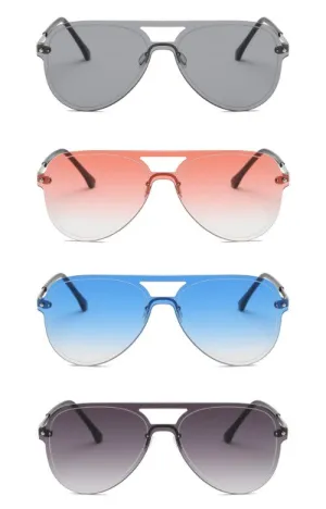 Rimless Aviator Sunglasses (With Colored Lenses)