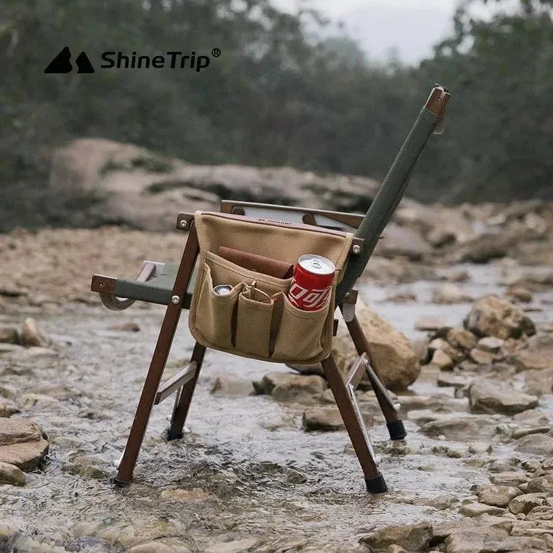 Shinetrip Outdoor Camping Folding Chair Armrest Hanging Bag Portable Folding Chair Side Multifunctional Tools Storage Bag ﻿