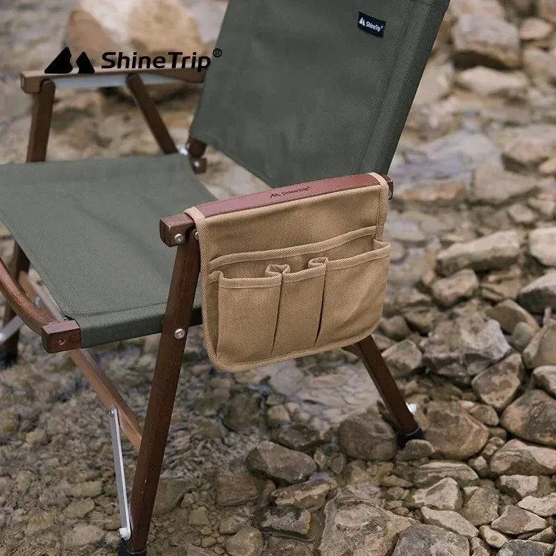 Shinetrip Outdoor Camping Folding Chair Armrest Hanging Bag Portable Folding Chair Side Multifunctional Tools Storage Bag ﻿