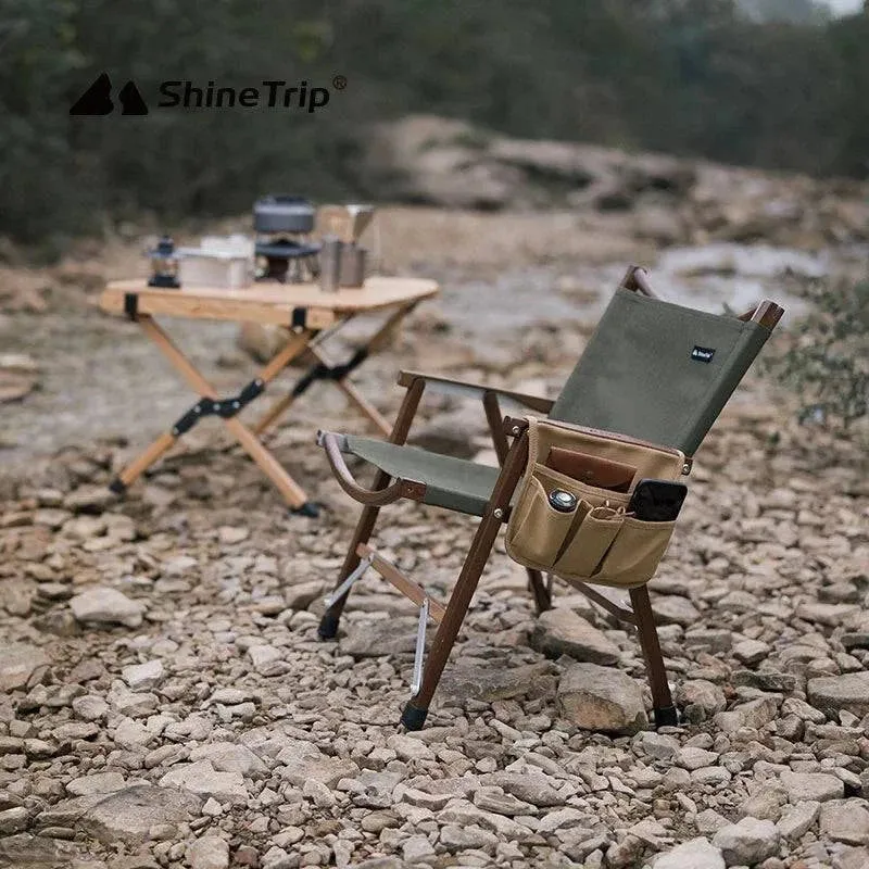 Shinetrip Outdoor Camping Folding Chair Armrest Hanging Bag Portable Folding Chair Side Multifunctional Tools Storage Bag ﻿