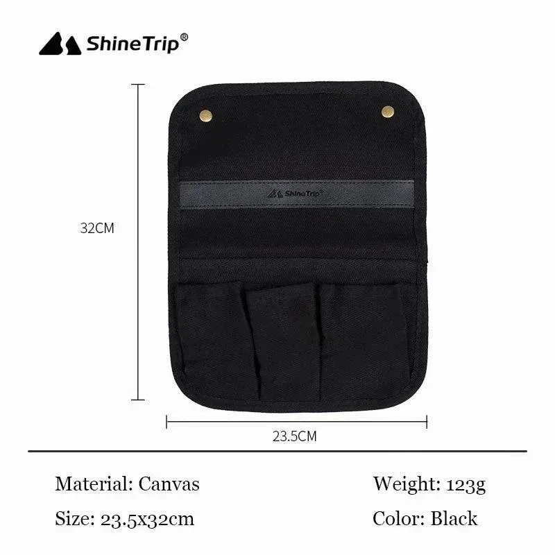 Shinetrip Outdoor Camping Folding Chair Armrest Hanging Bag Portable Folding Chair Side Multifunctional Tools Storage Bag ﻿