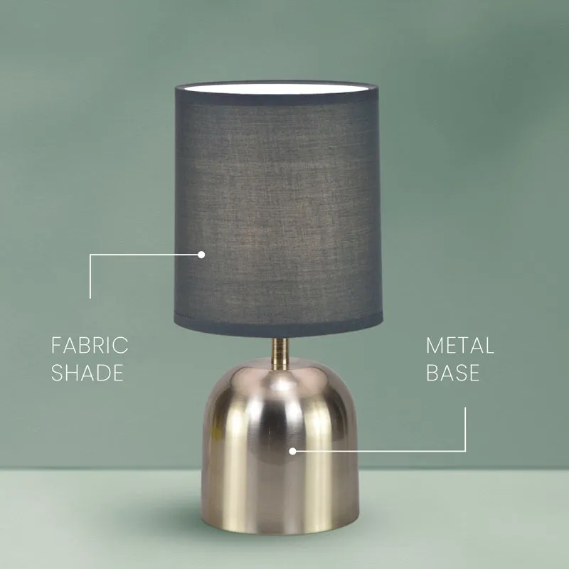 Silver Shot Metal LED Table Lamp - Silver & Grey