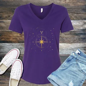 Simple Polaris Compass V-Neck