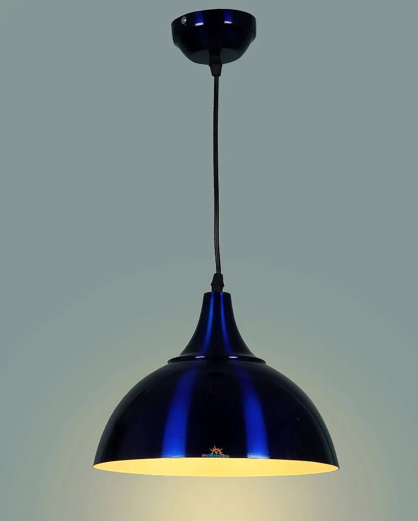 Single Blue Shade Hanging Ceiling Lamp