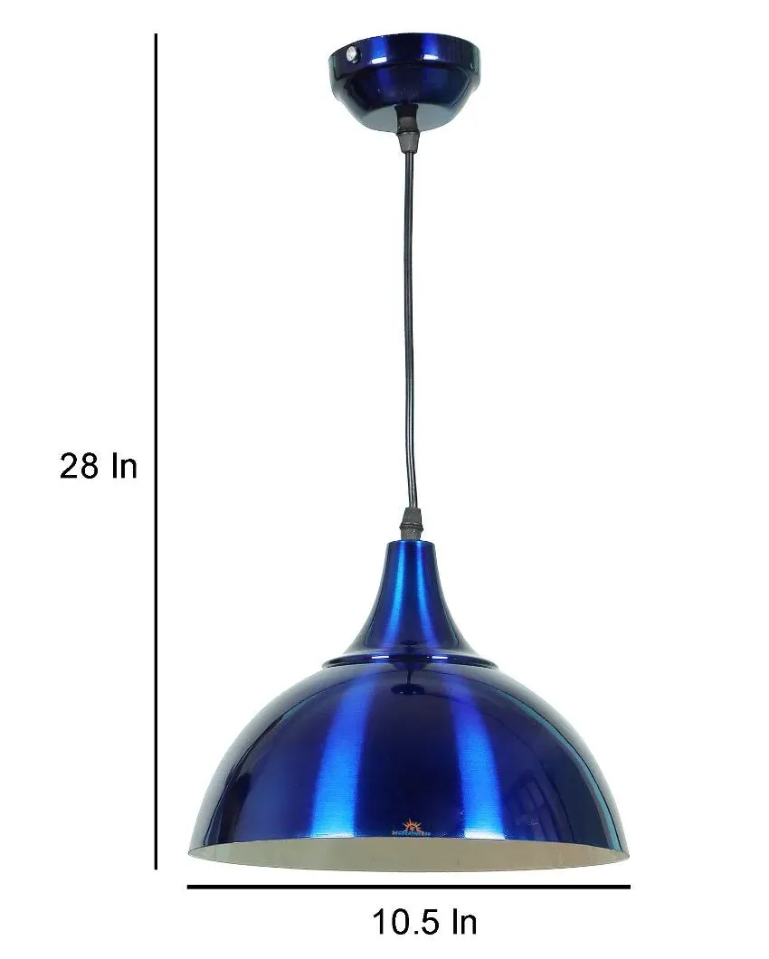 Single Blue Shade Hanging Ceiling Lamp