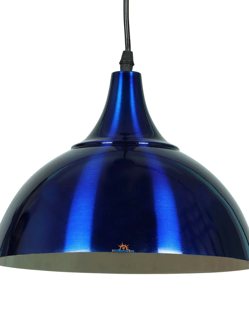 Single Blue Shade Hanging Ceiling Lamp