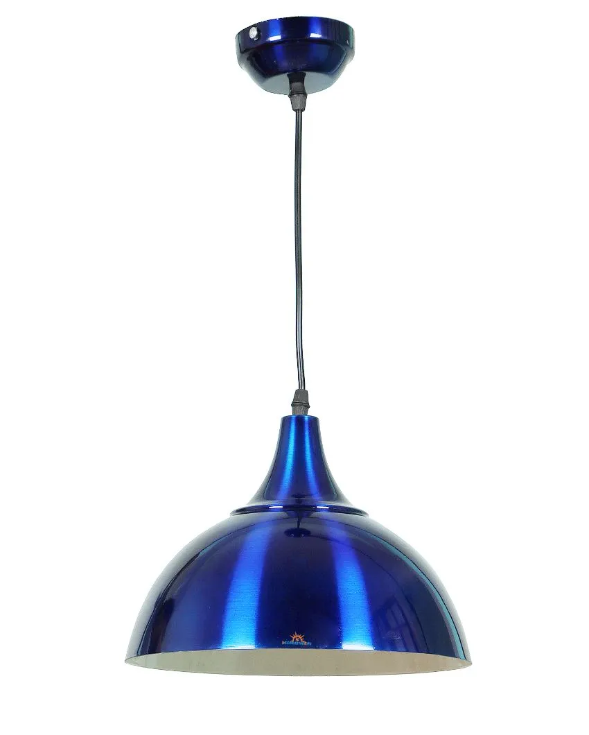 Single Blue Shade Hanging Ceiling Lamp