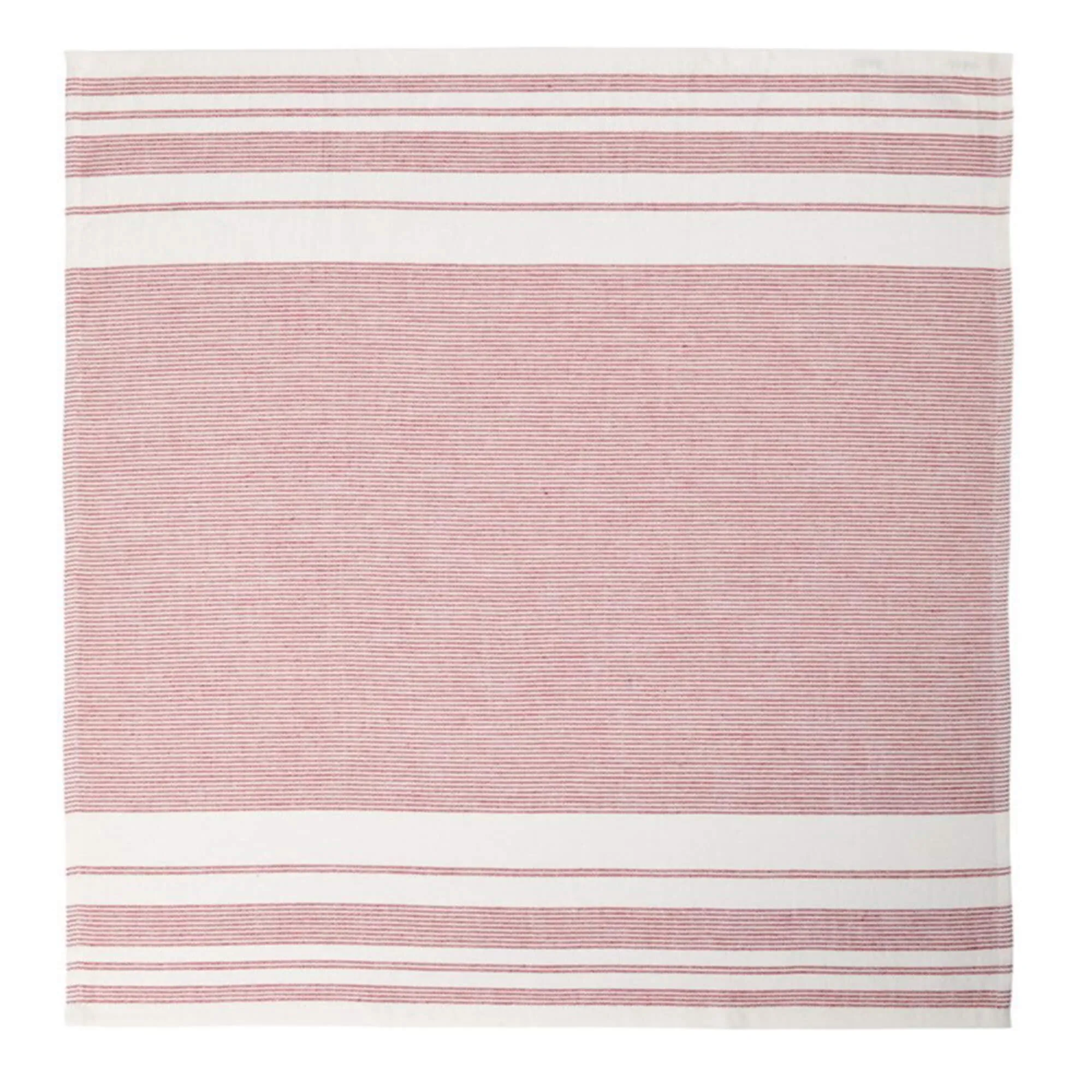 Striped Flatweave Cotton Terry Kitchen Towels, 2-Pack, Red