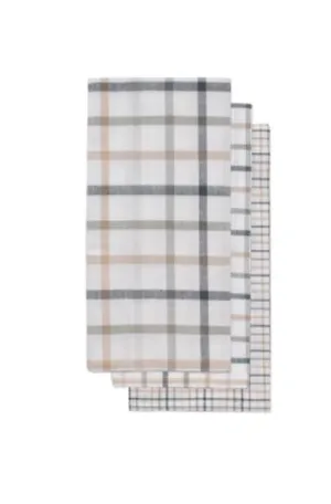 Tea Towel - Catalina Check Neutral (Set of 3)