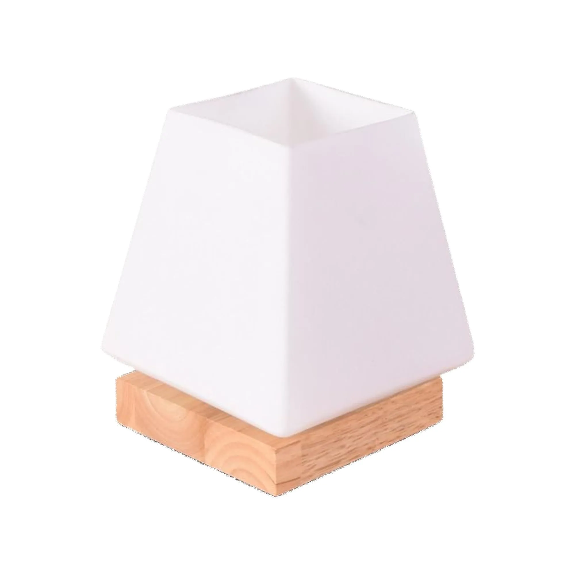 The Better Home Dimmable Table Lamp For Bedroom-12 CM| Wood Base with Diffused Glass Shade|Table Lamp For Study |Gift for House Warming Ceremony| Home Decor Items| Aesthetic Table Lamp For Living Room