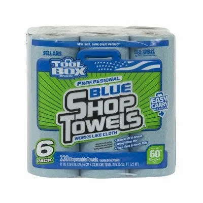 Tool 6 Pack Blue Shop Towels