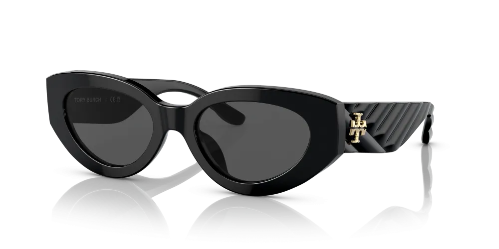 Tory Burch Kira Cat Eye Non-Polarized Sunglasses - Black/Gray