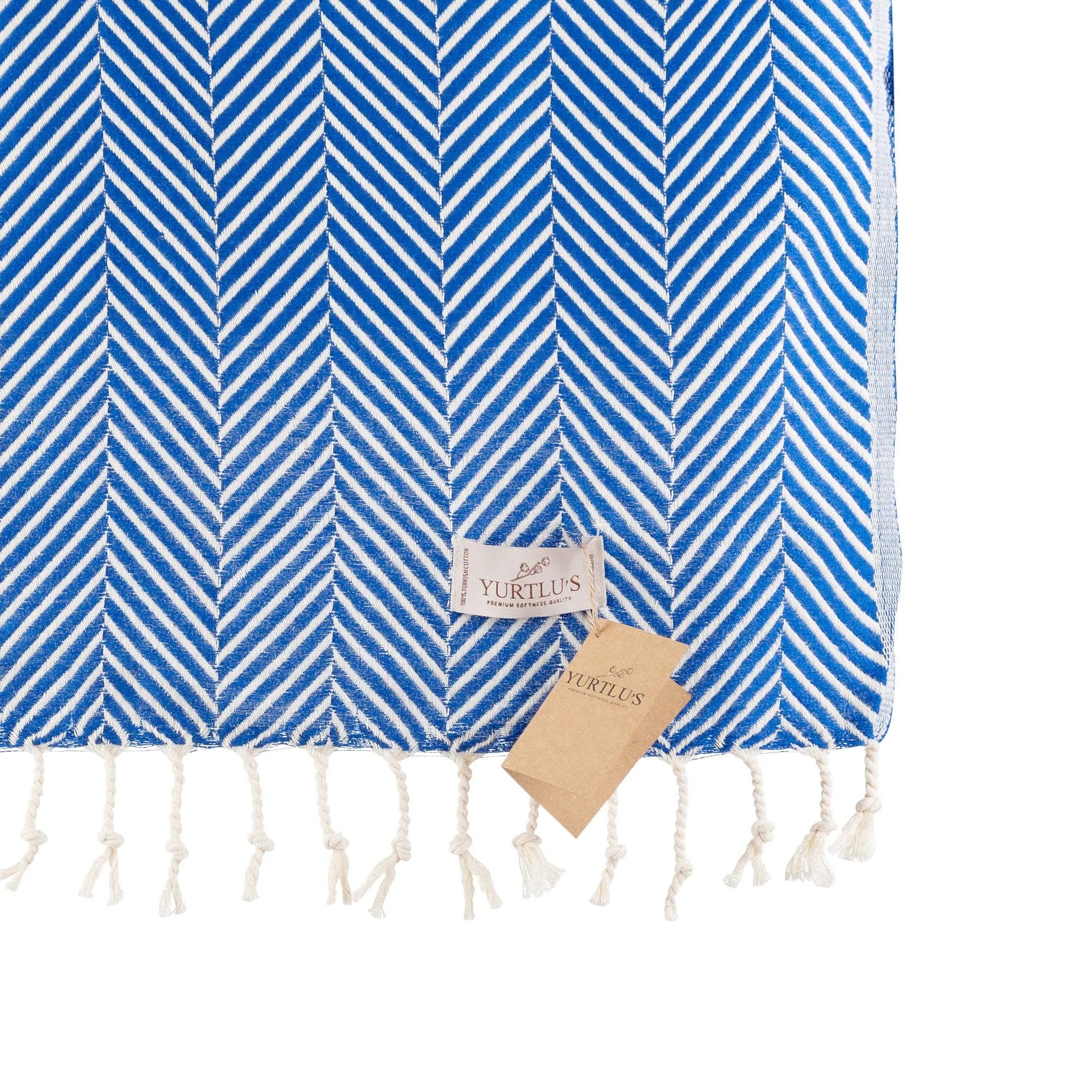 Turkish Beach Towel Blue Chevron