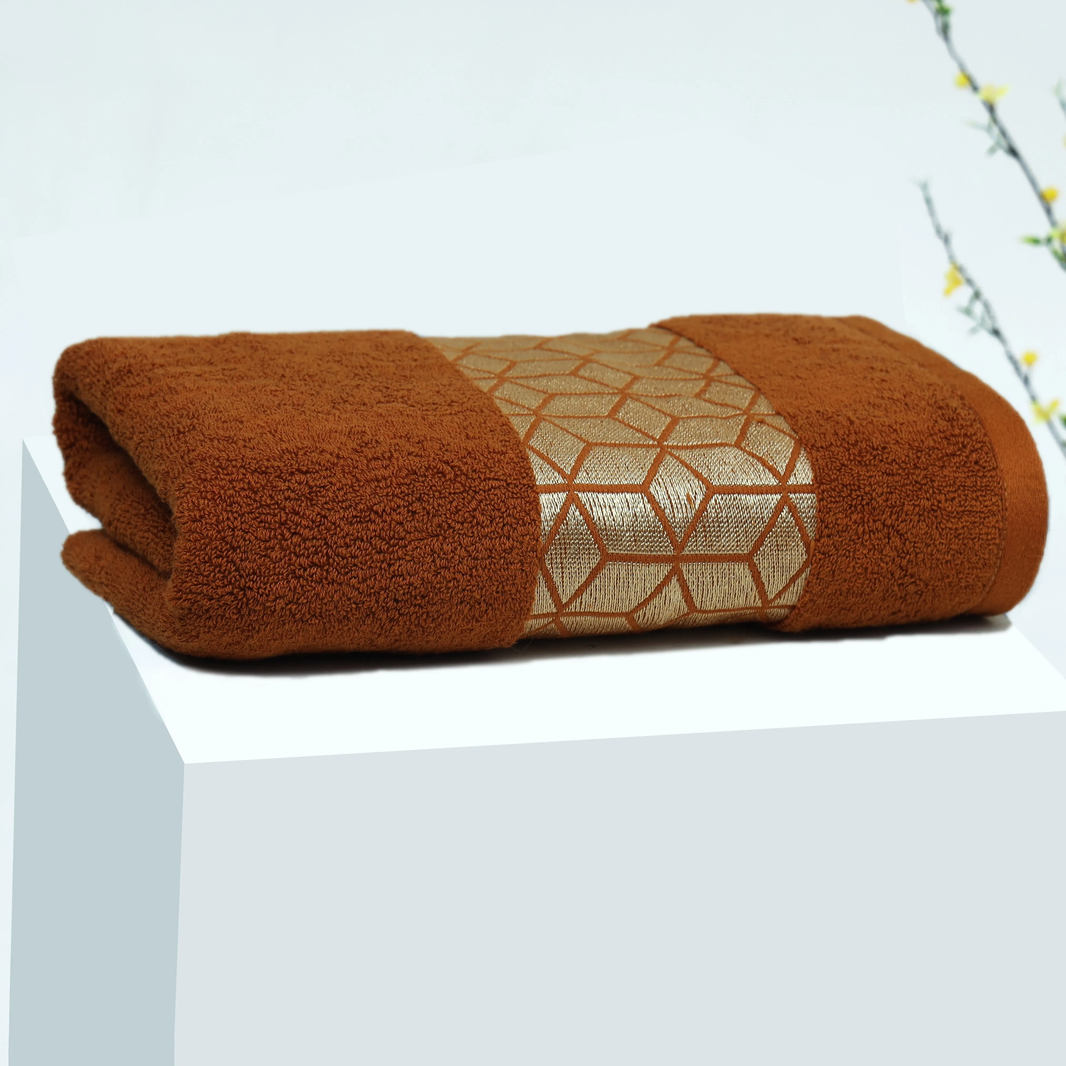 Ultra Premium Quality Soft Cotton Towel(Light Brown)