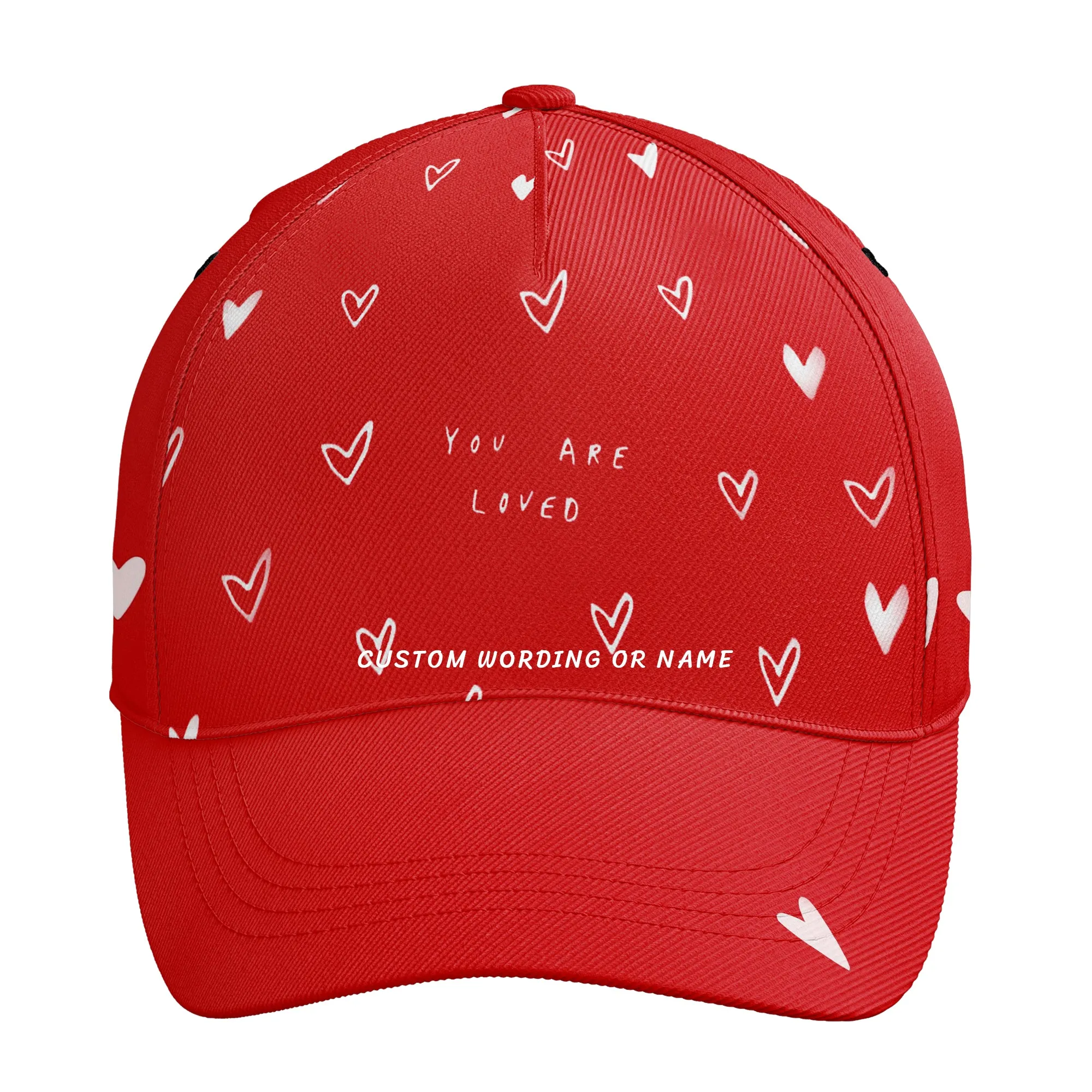 Valentine's Day gift - Customized Couple Sports Caps - ‘You are loved’