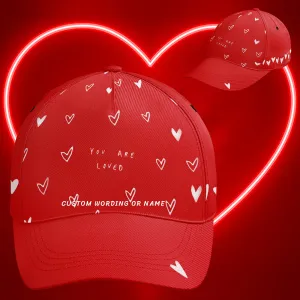 Valentine's Day gift - Customized Couple Sports Caps - ‘You are loved’