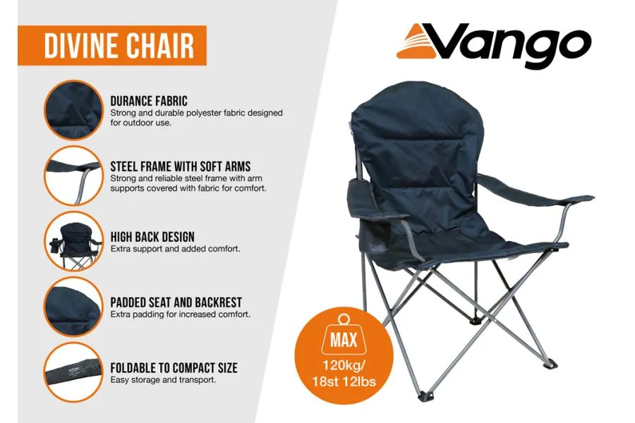 Vango Divine Camping Chair Granite Grey