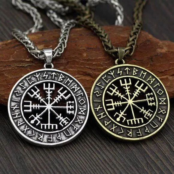 Vegvisir Compass Runic Amulet