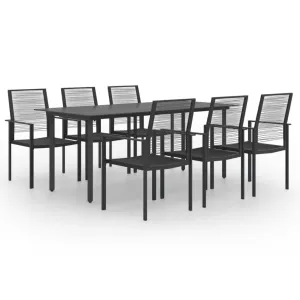 vidaXL 7 Piece Patio Dining Set - Outdoor Furniture for a Compelling and Cohesive Aesthetic