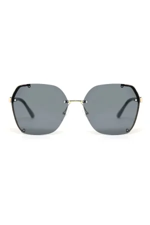 VOYAGE OVERSIZE SUNGLASSES-BLACK