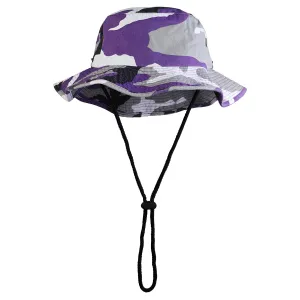 Wide Brim Boonie Hat - Purple Camouflage