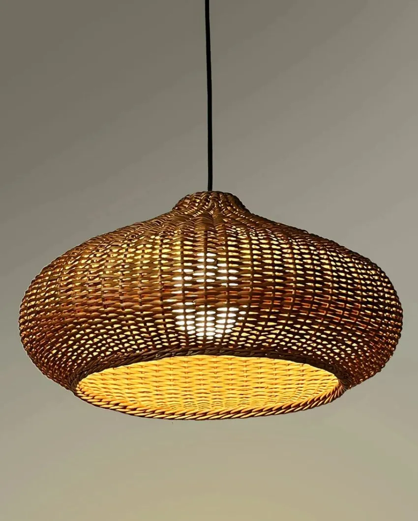 Willow Wicker Chandelier Japanese Pendant Light | 18 x 8 inches