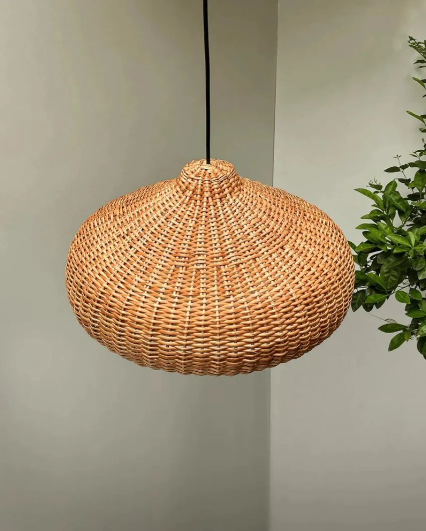 Willow Wicker Chandelier Japanese Pendant Light | 18 x 8 inches