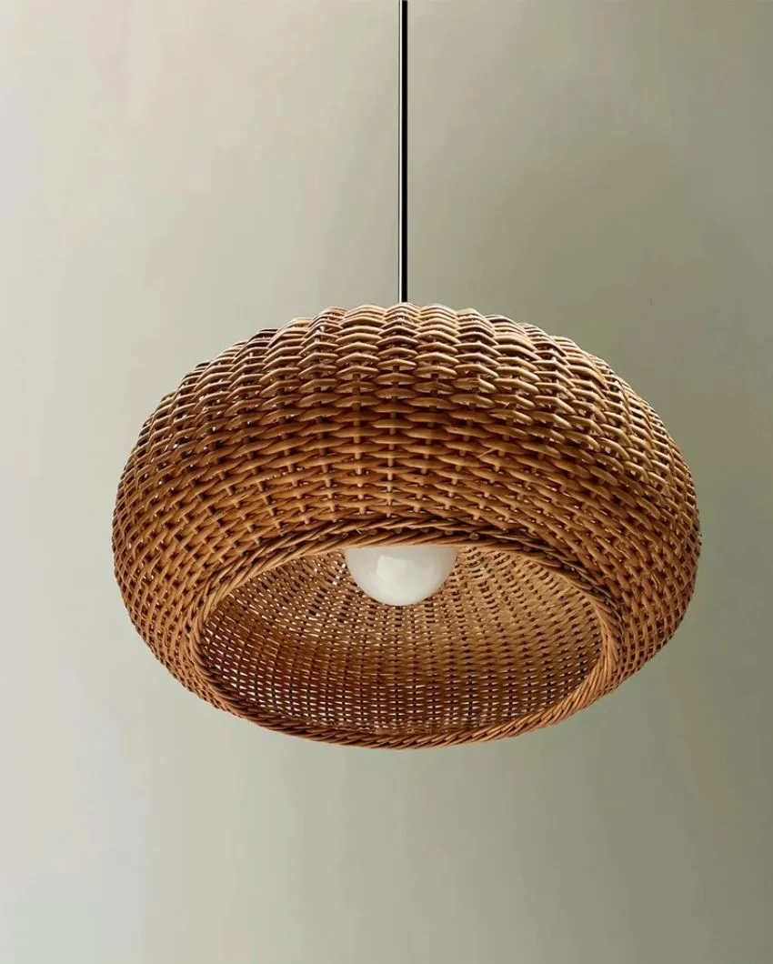 Willow Wicker Chandelier Japanese Pendant Light | 18 x 8 inches