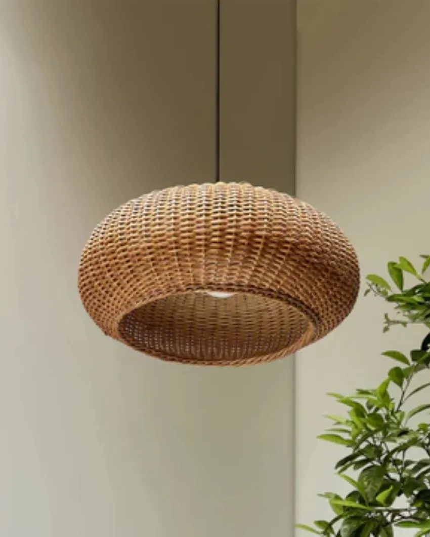 Willow Wicker Chandelier Japanese Pendant Light | 18 x 8 inches