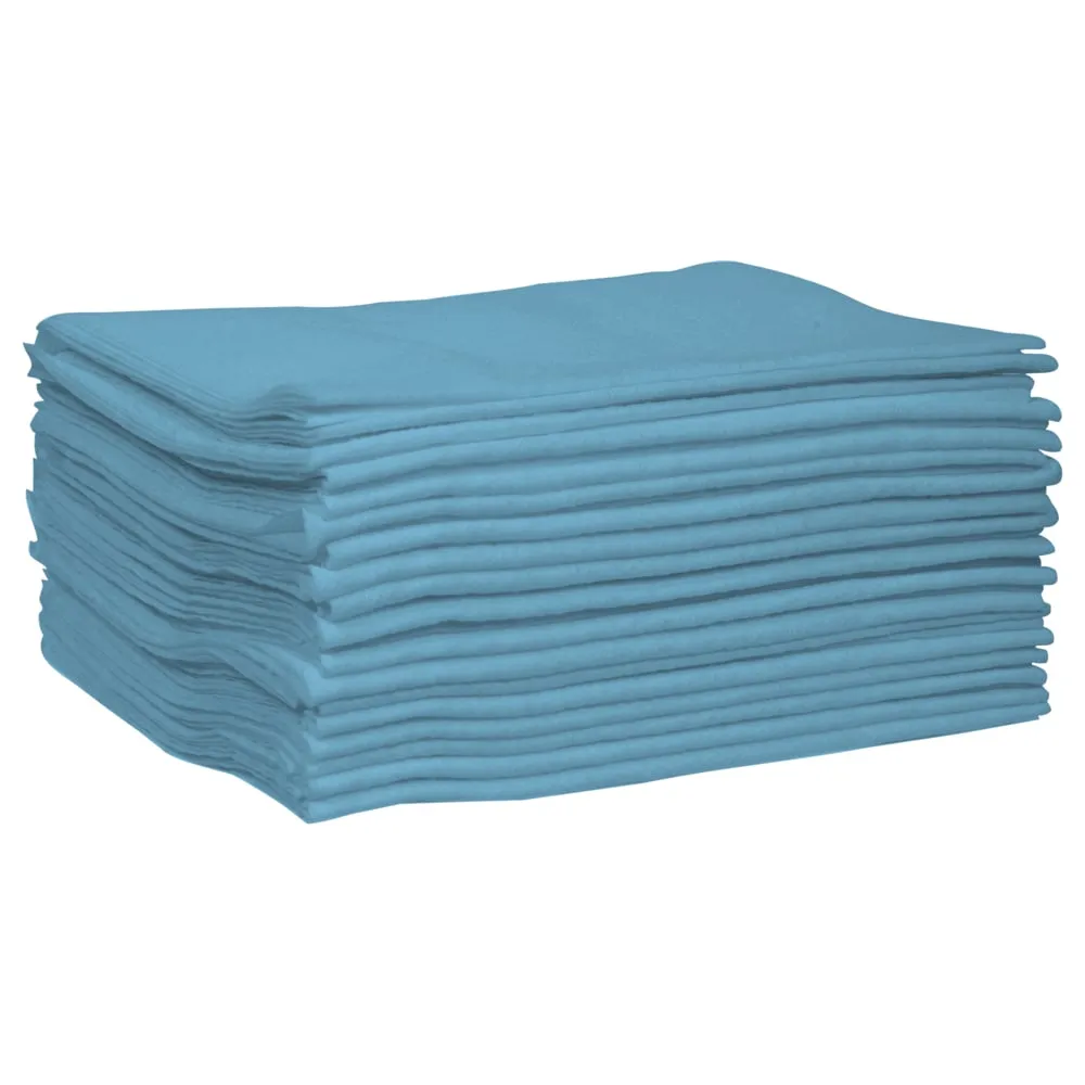 Wipers - WypAll® PowerClean™ L40 Extra Absorbent Towels, 1/4 Fold - Blue (Case of 12 Packs), 05776