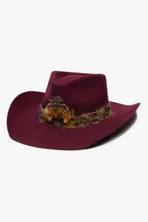 Wyeth Hats Cassidy Fedora Hat in Wine