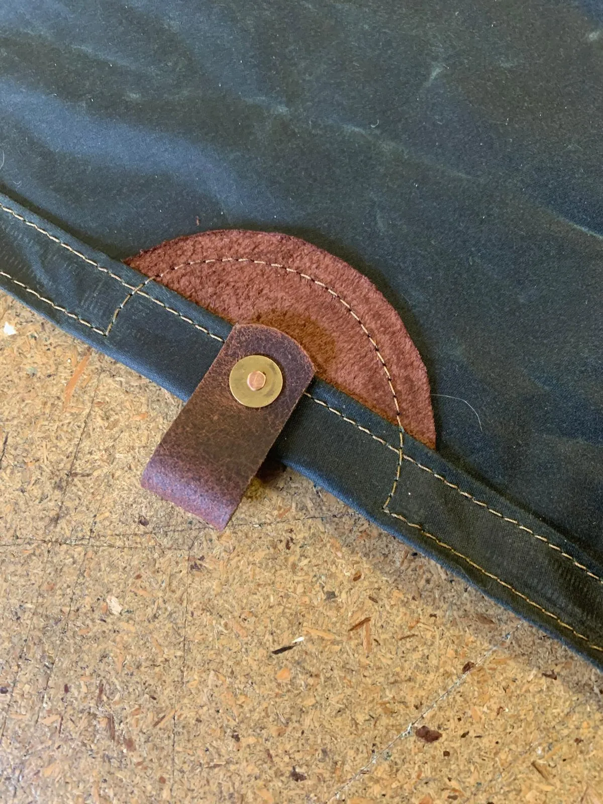 XL WHELEN(ish), waxed canvas & leather tent tarp