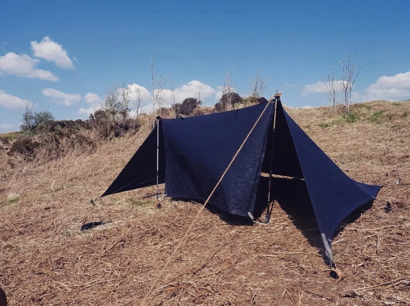 XL WHELEN(ish), waxed canvas & leather tent tarp