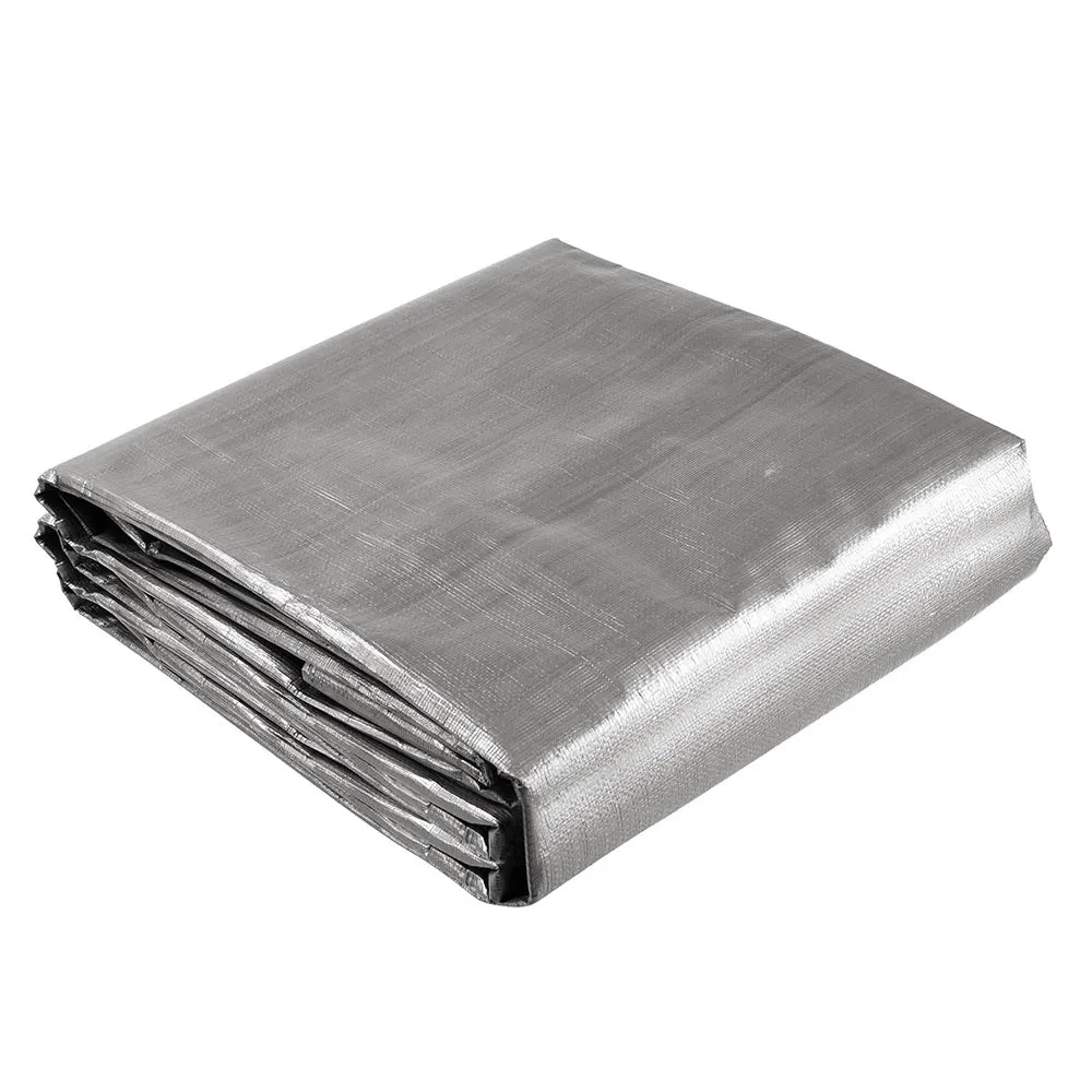 Yescom 24'x30' Heavy-Duty Poly Tarp Reinforced Canopy, Silver